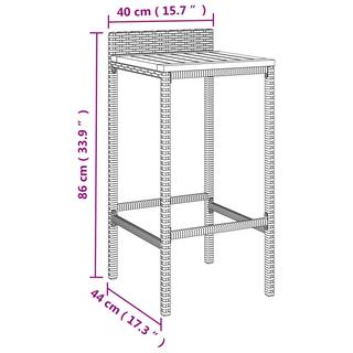 VidaXL Barhocker poly-rattan  