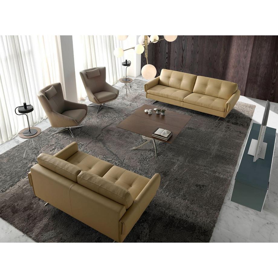 ANGEL CERDA Poltrona girevole in ecopelle visone  