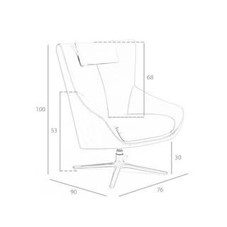 ANGEL CERDA Fauteuil pivotant en similicuir  