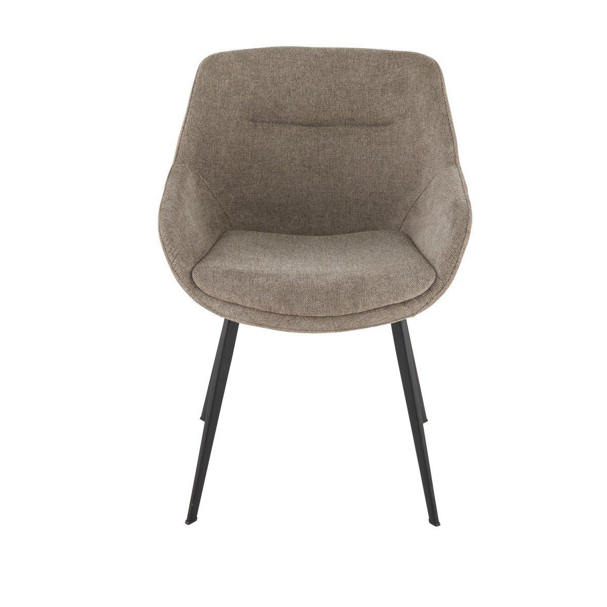 Calicosy Lot de 2 fauteuils bridge en tissu taupe - COLOMBE  