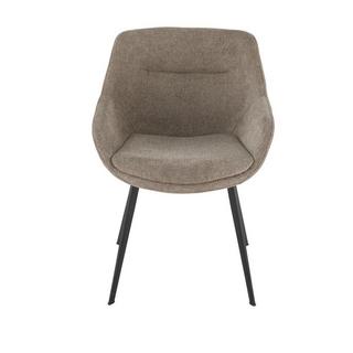 Calicosy Lot de 2 fauteuils bridge en tissu taupe - COLOMBE  