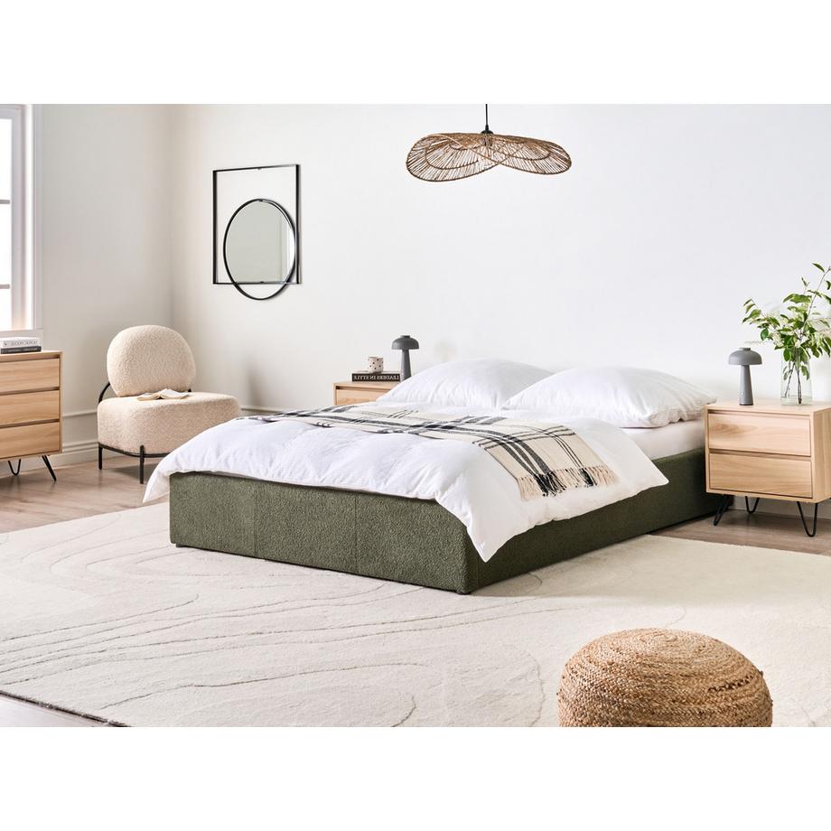 Beliani Lit ottoman sans tête de lit en Bouclé  DINAN  