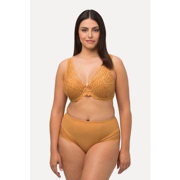 Reggiseno con ferretto, ricami, mezze coppe e microfibra, coppa C-D