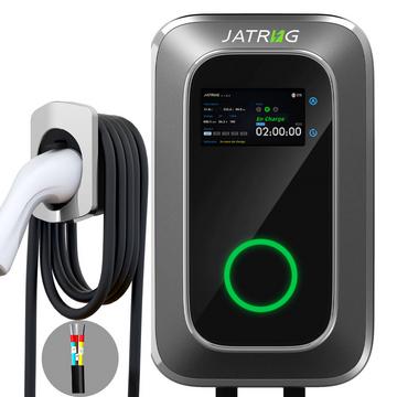 JATRHG S1 Borne de Recharge pour Véhicule Électrique 7kW 12M 32A Monophasé - Station de Charge Type 2 IEC 62196-2 - Chargeur Rapide EV Wallbox