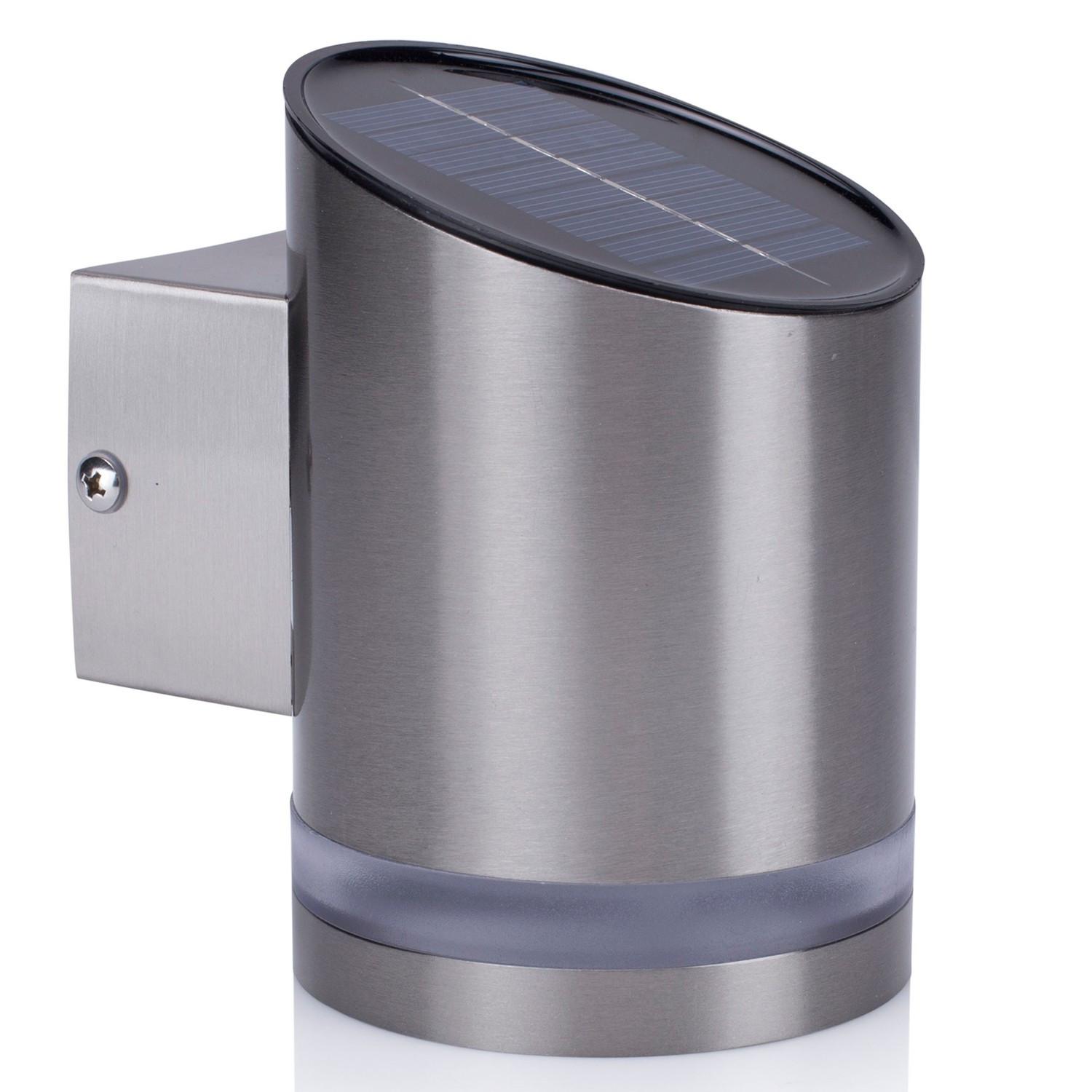 Image of Solar-Wandleuchte LEDs Silber Solar-Wandleuchte LEDs Silber