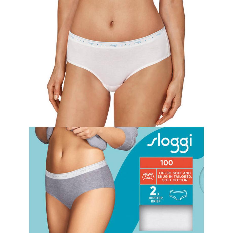 sloggi 100 Soft Cotton Hipster Lot de 2  