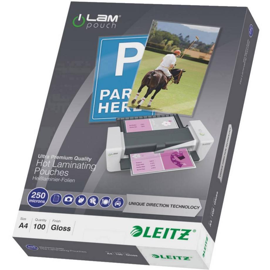 Leitz  Pellicola per plastificazione DIN A4 250 micron lucida 100 pz. 