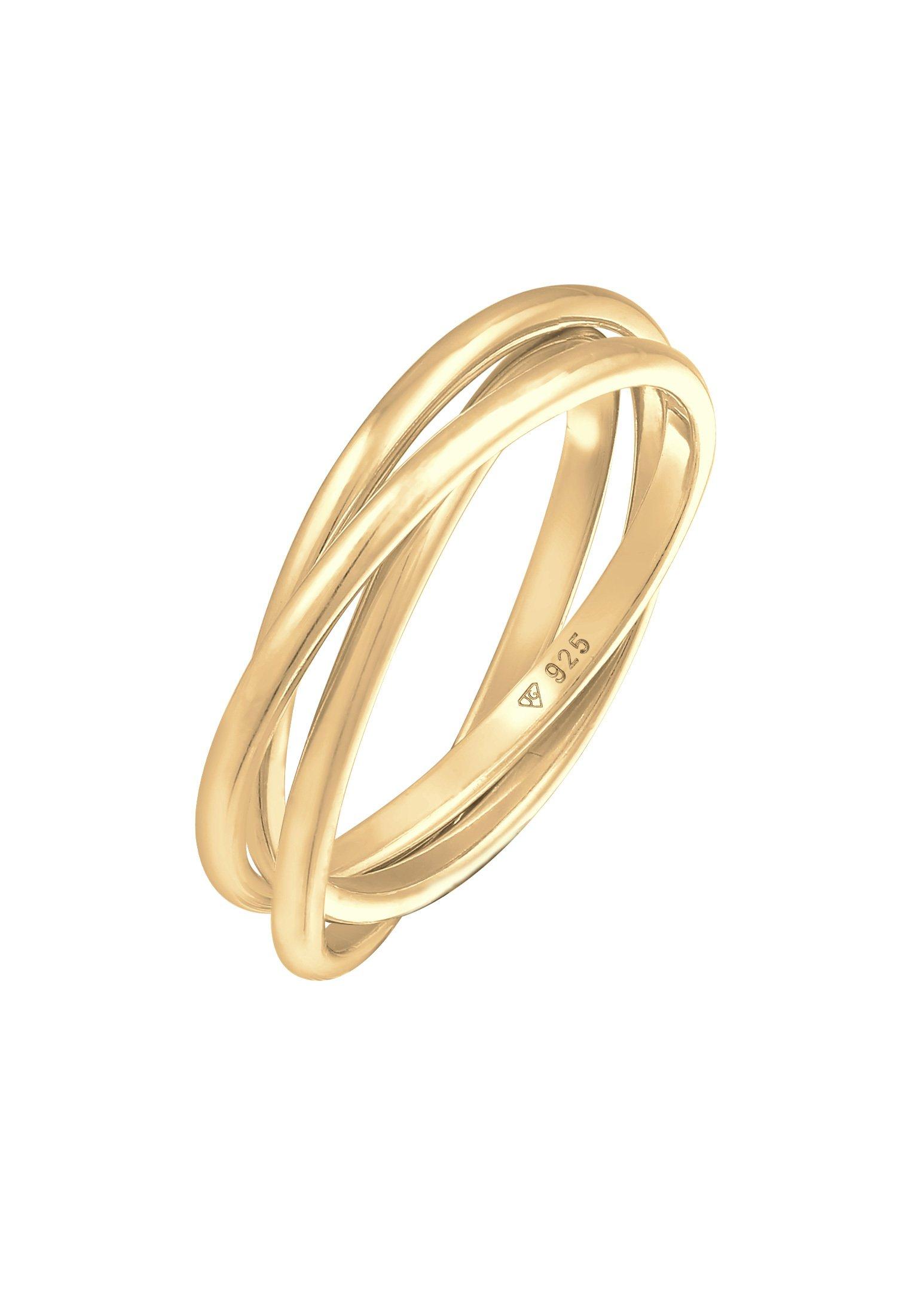 Image of Ring Wickelring Trio Trini Basic Damen Gold 58mm