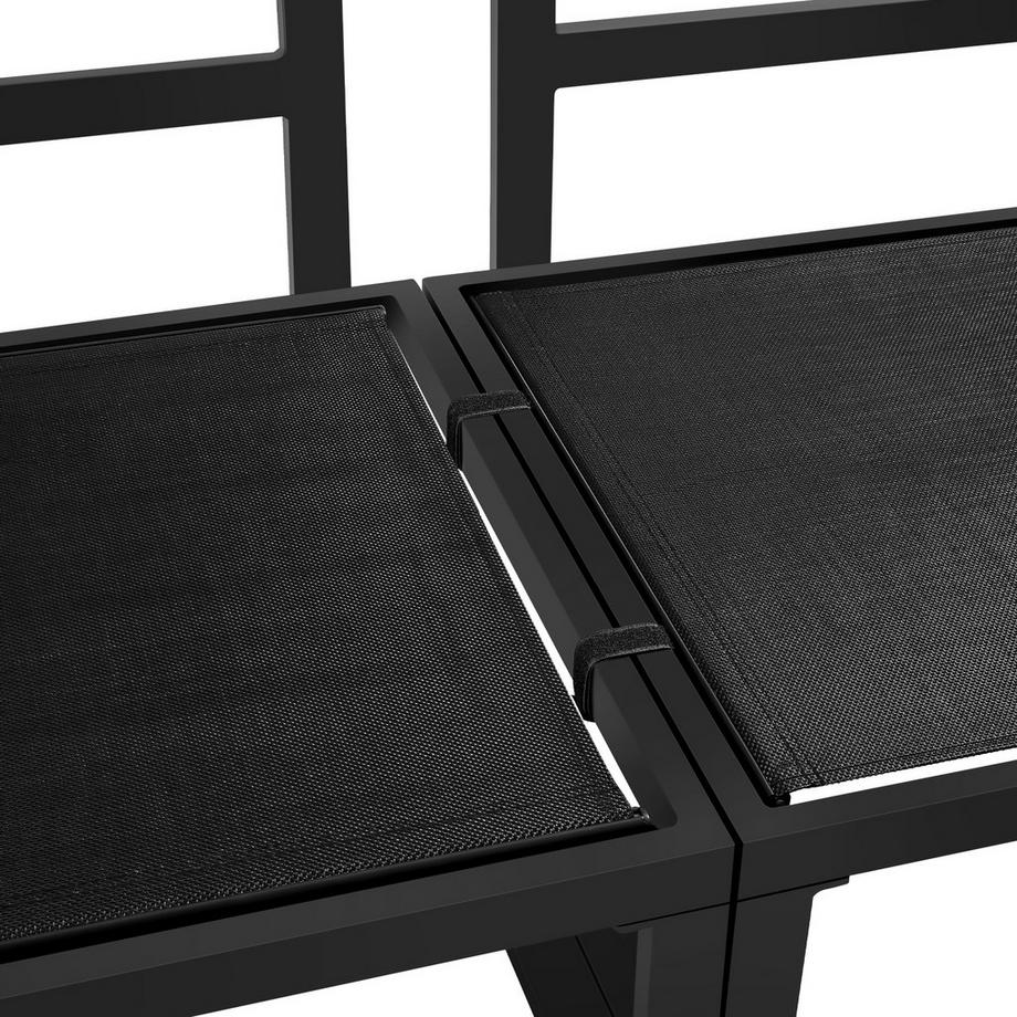 Tectake Ensemble de salon de jardin ELIAR avec cadre en aluminium laqué époxy  