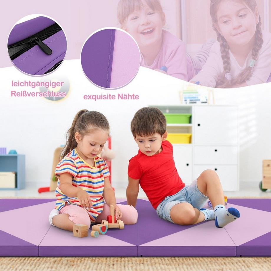 Northix  Tappetino da Ginnastica Pieghevole con Maniglie 