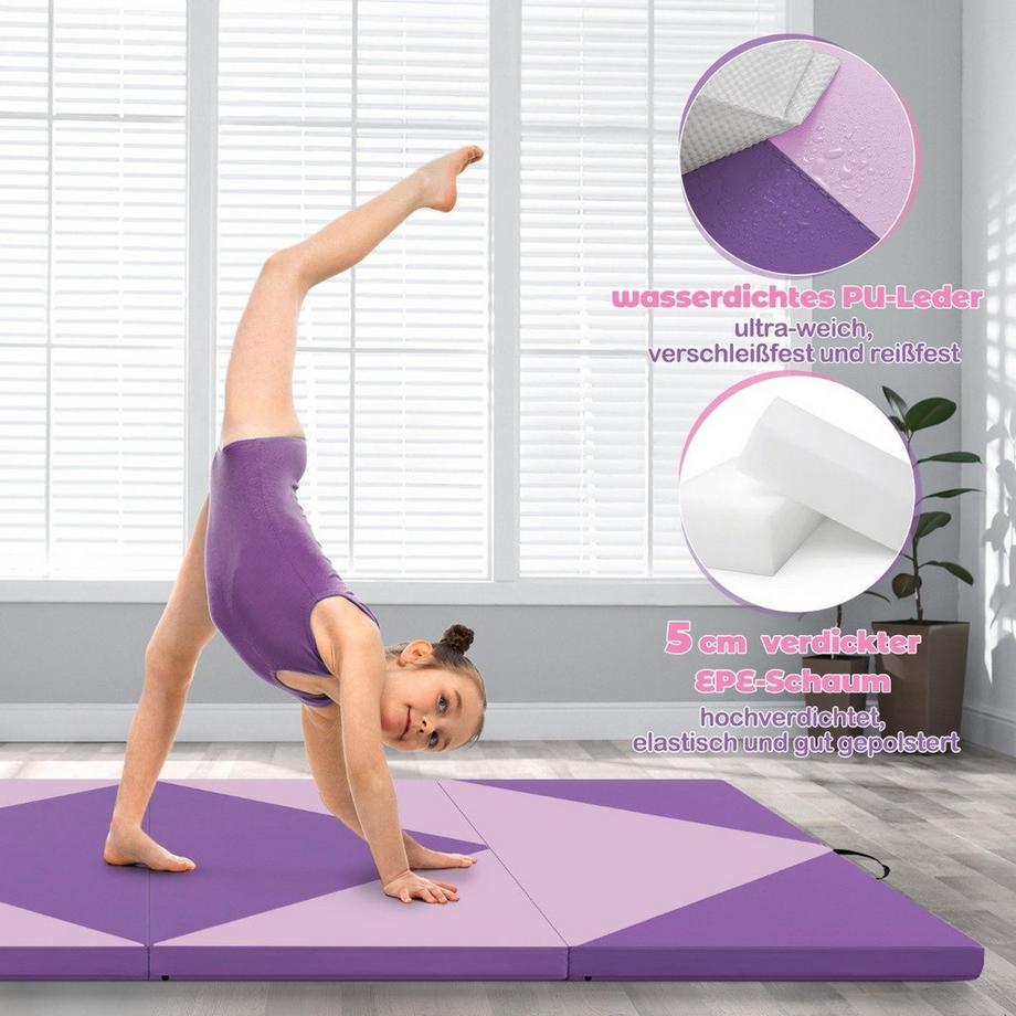 Northix  Tappetino da Ginnastica Pieghevole con Maniglie 