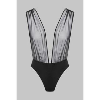 MAISON CLOSE  Body Perizoma Con Scollo A V - Nuit Fauve 