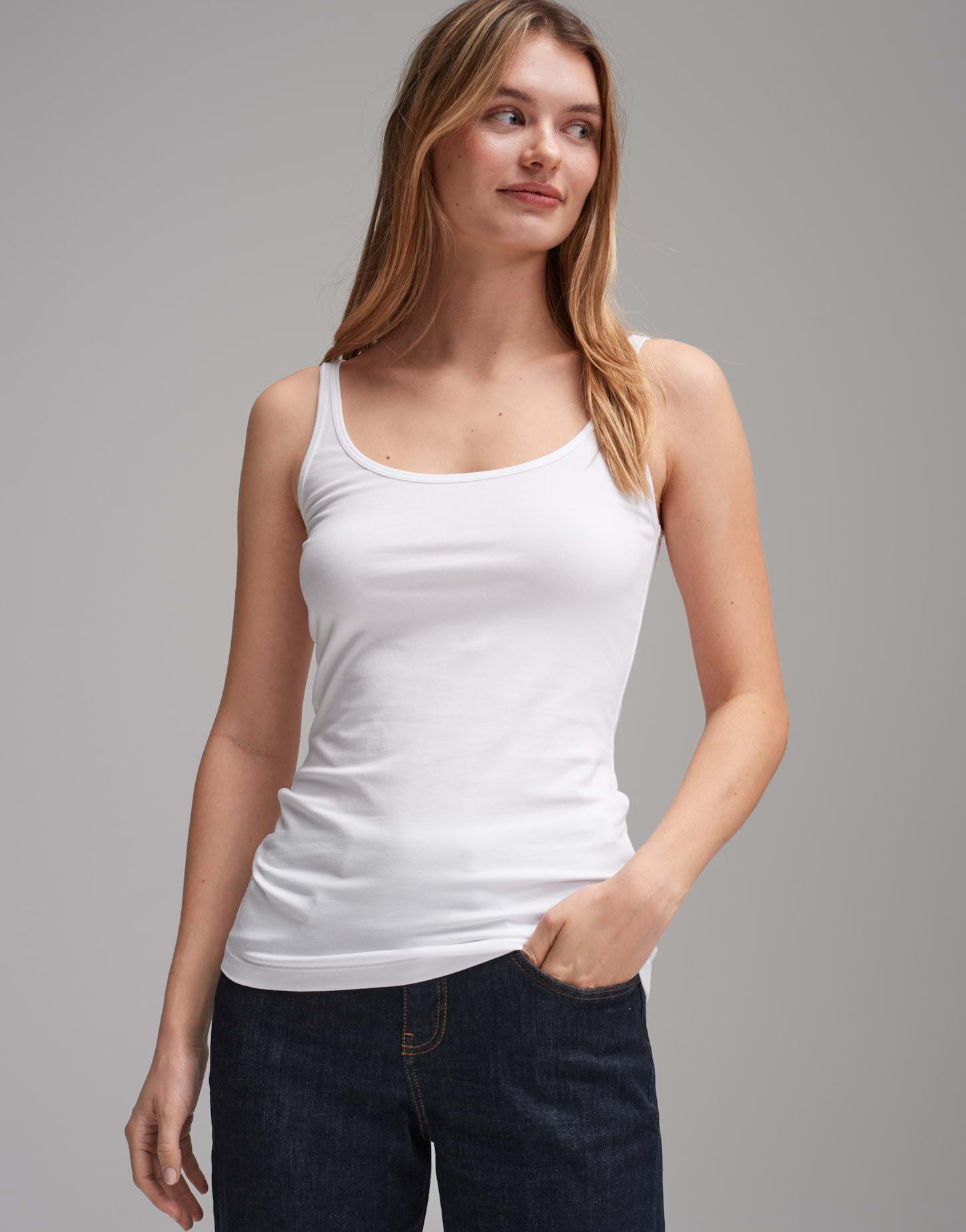 Image of Trägertop Ina Figurbetont Damen Weiss 38