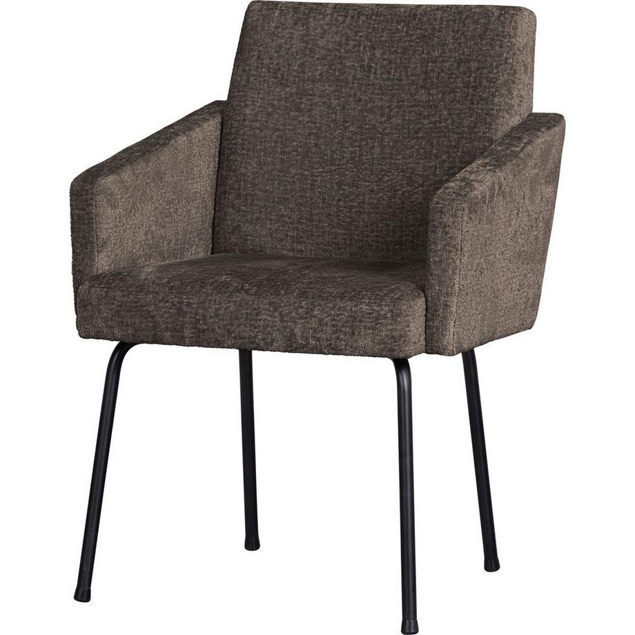 Poltrona Mount tessuto grigio-marrone