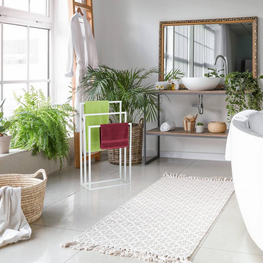 B2X Portasciugamani bianco a 3 barre  