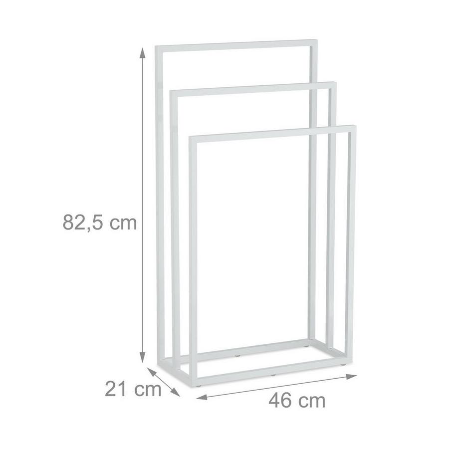 B2X Portasciugamani bianco a 3 barre  