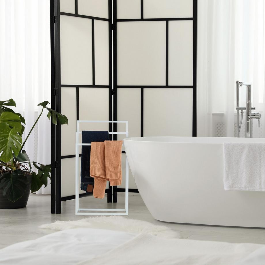 B2X Portasciugamani bianco a 3 barre  