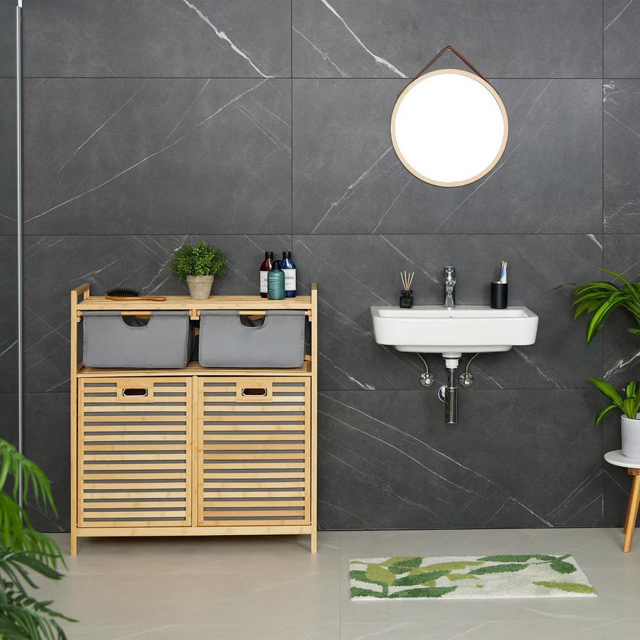 Northix Cesto portabiancheria, 2 cassetti  