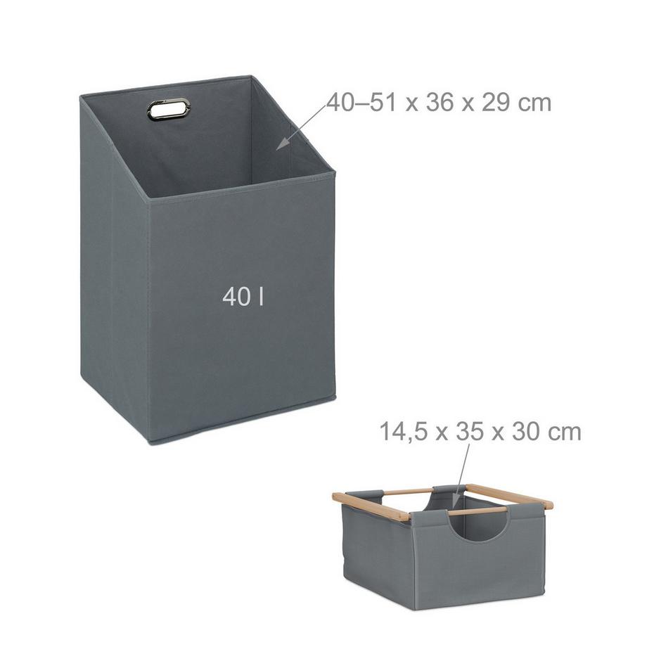 Northix Cesto portabiancheria, 2 cassetti  