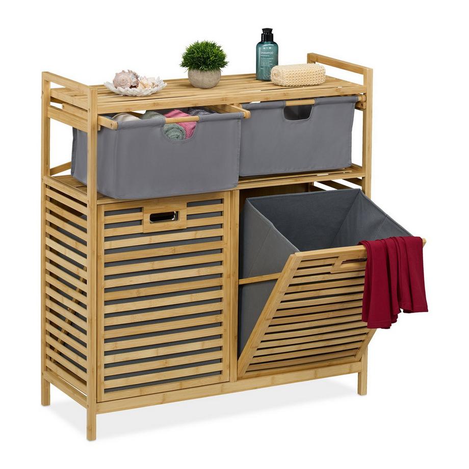 Cesto portabiancheria, 2 cassetti