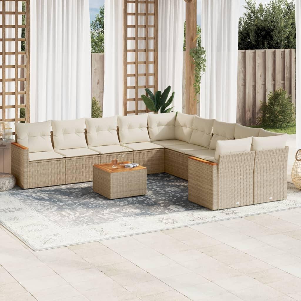 VidaXL set divano da giardino Polirattan  