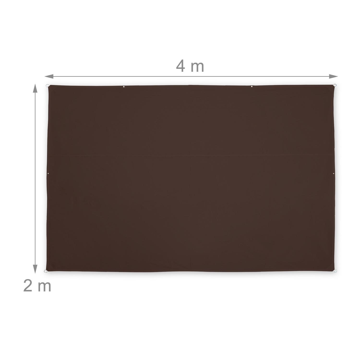 B2X Voile d'ombrage rectangulaire marron  