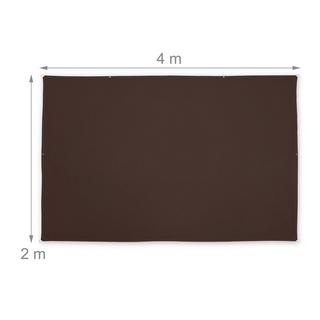 B2X Voile d'ombrage rectangulaire marron  