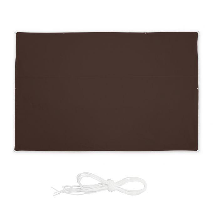 B2X Voile d'ombrage rectangulaire marron  