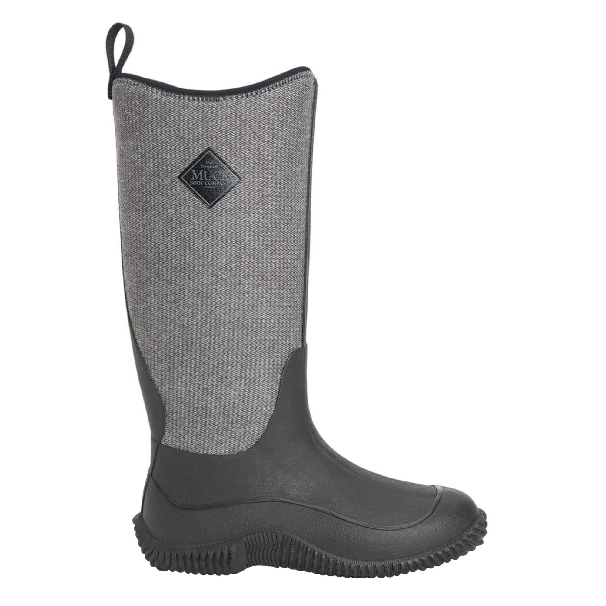 Image of Gummistiefel Hale, Fischgrätmuster Damen Schwarz 39.5