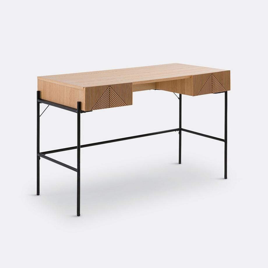 La Redoute Intérieurs Schreibtisch Lodge mit 2 Schubladen  