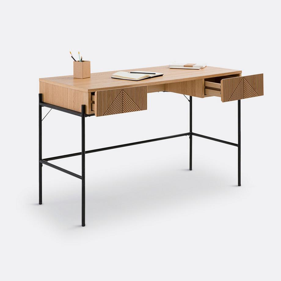 La Redoute Intérieurs Schreibtisch Lodge mit 2 Schubladen  