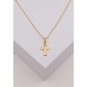 Anhänger Kreuz Gelbgold 750, 21x11mm