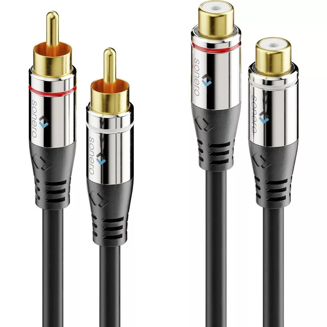 sonero - Câble audio  Cinch, One Size, Noir