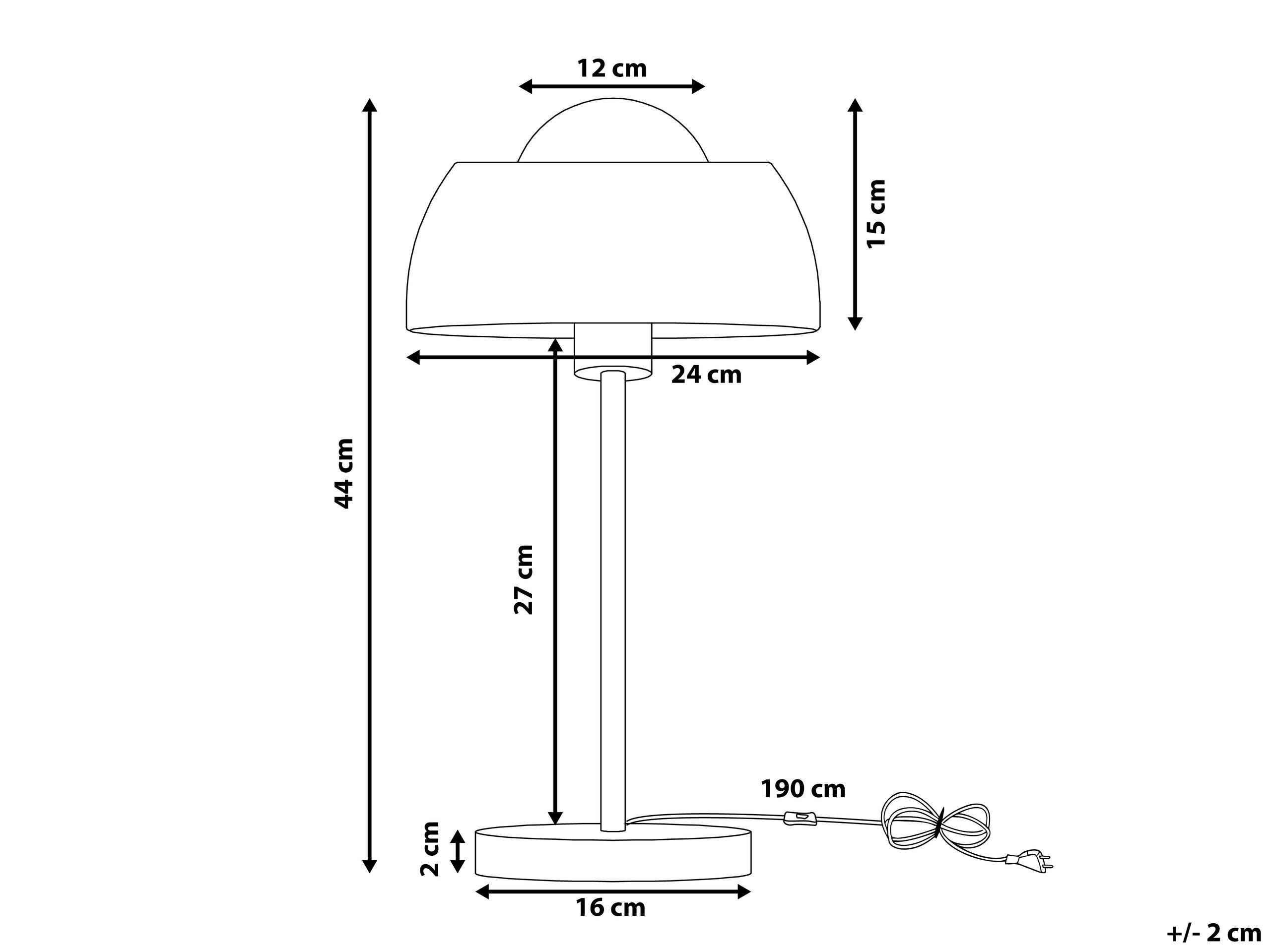 Beliani Lampe à poser en Acier Moderne SENETTE  