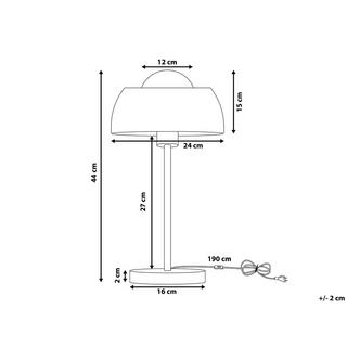 Beliani Lampe à poser en Acier Moderne SENETTE  