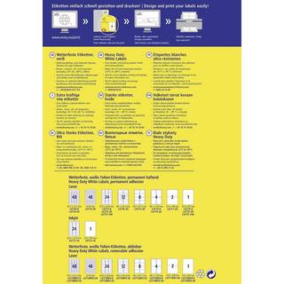 Avery-Zweckform Folien-Etiketten 210 x 148 mm Polyester-Folie Weiß 40 St. Permanent haftend Farblaserdrucker  