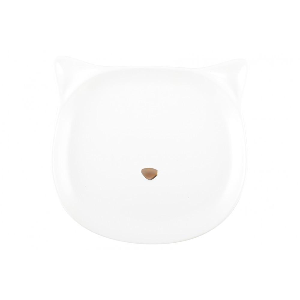 Image of Flacher Teller mit goldener Katzennase Flacher Teller mit goldener Katzennase