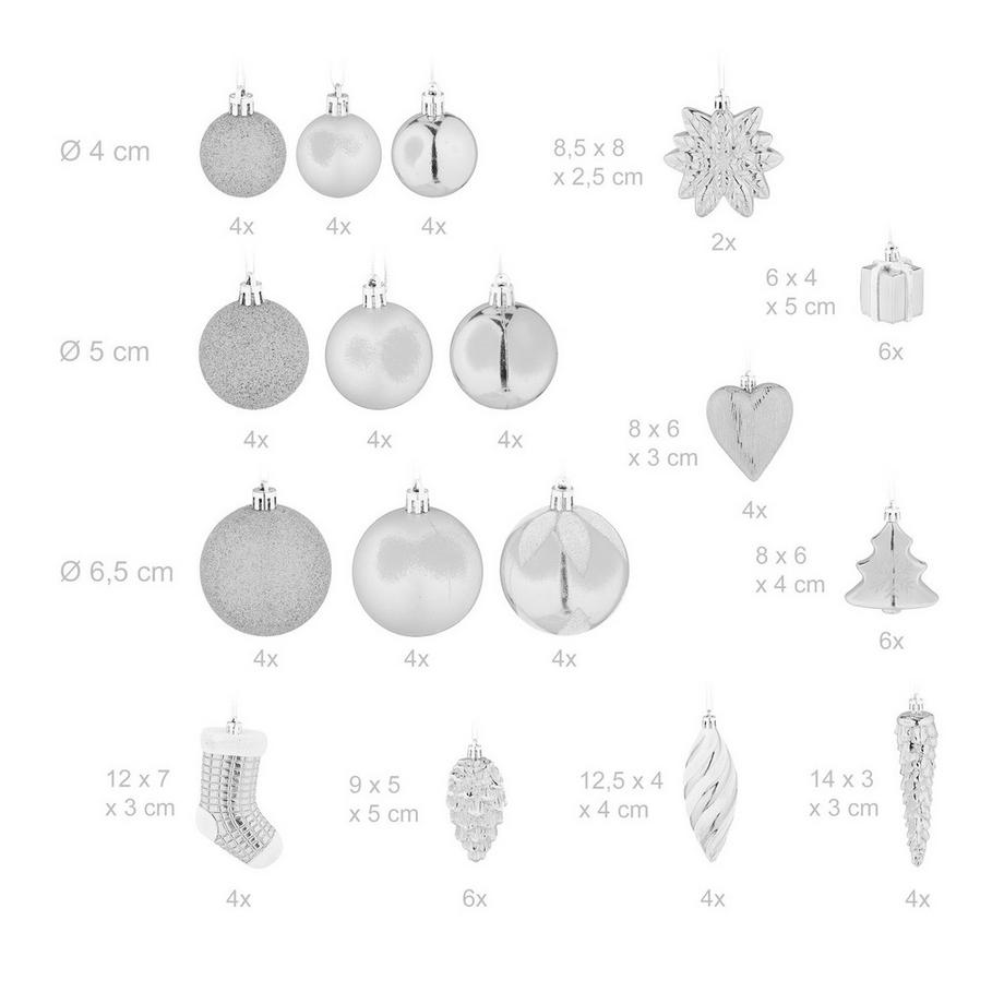 Northix Weihnachtsbaumschmuck-Set  