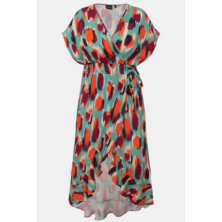 Ulla Popken  Kaftan, Fleckenmuster, Bindeband, Halbarm 