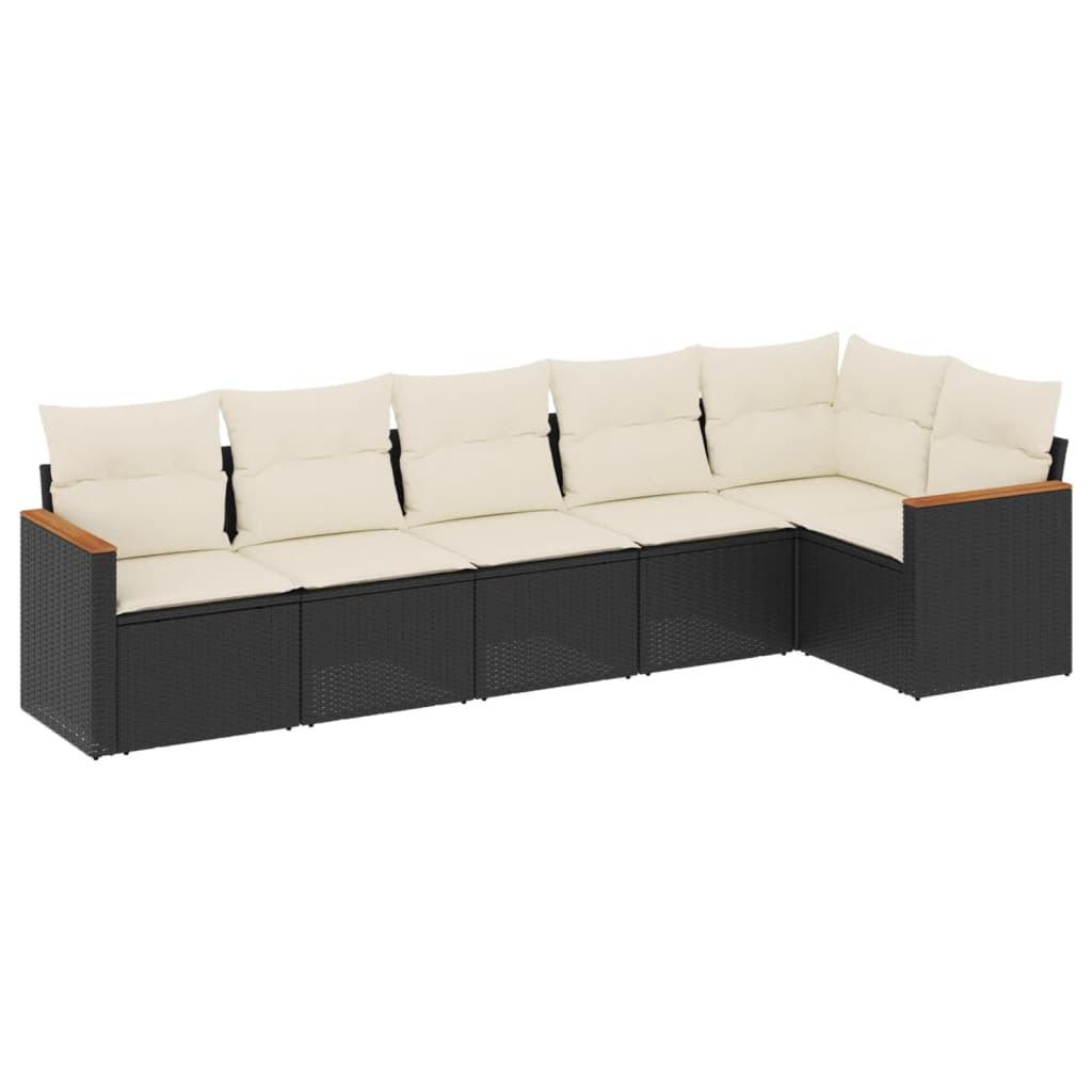 VidaXL set divano da giardino Polirattan  