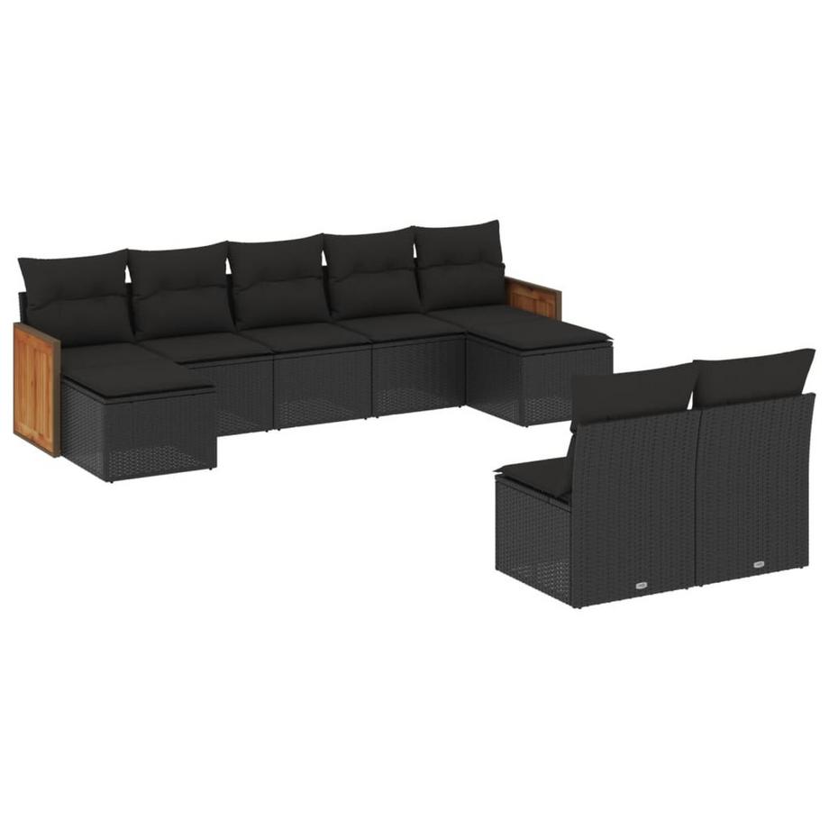 Ensemble de canapés de jardin rotin synthétique