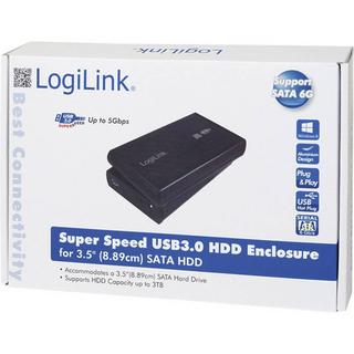 LogiLink  Boîtier de disque dur 3.5″ SATA, USB 3.0, alu 