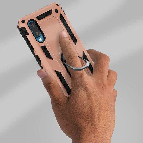 Avizar  Coque Samsung Galaxy A02 Bague Rose Gold 