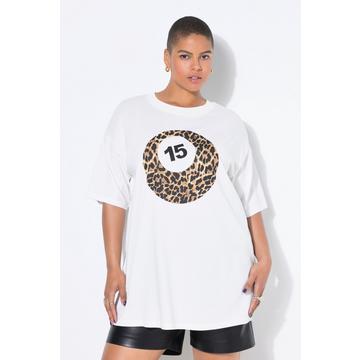 T-shirt dal taglio oversize con palla da biliardo e mezze maniche