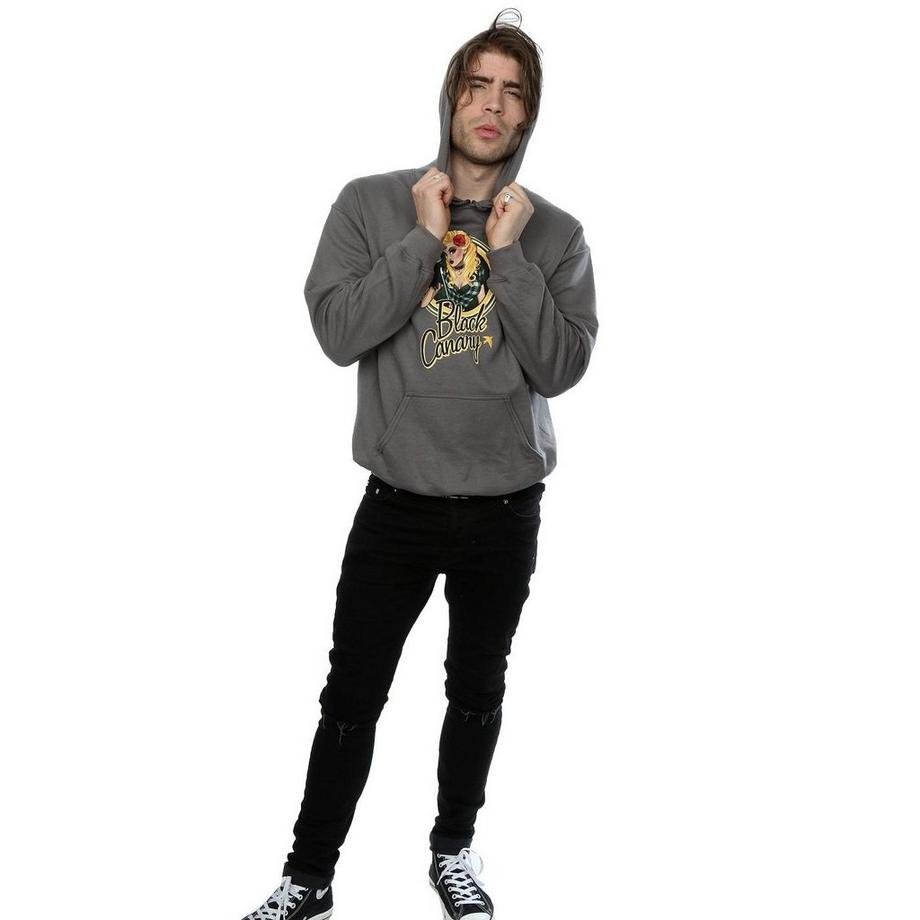 DC COMICS DC Bombshells Black Canary Felpa con Cappuccio  