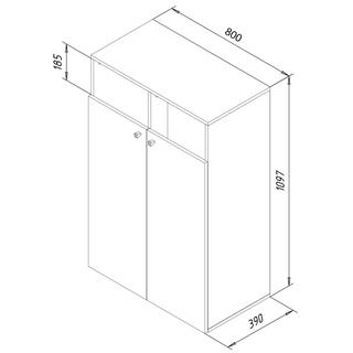 VCM Stoff Wäscheschrank Wäschetruhe Wäschebox Wäschekorb Stoffbox Wäsche Dreso XL 2f  