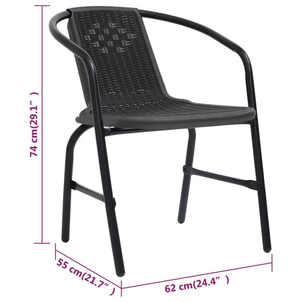 VidaXL Chaise de jardin acier  