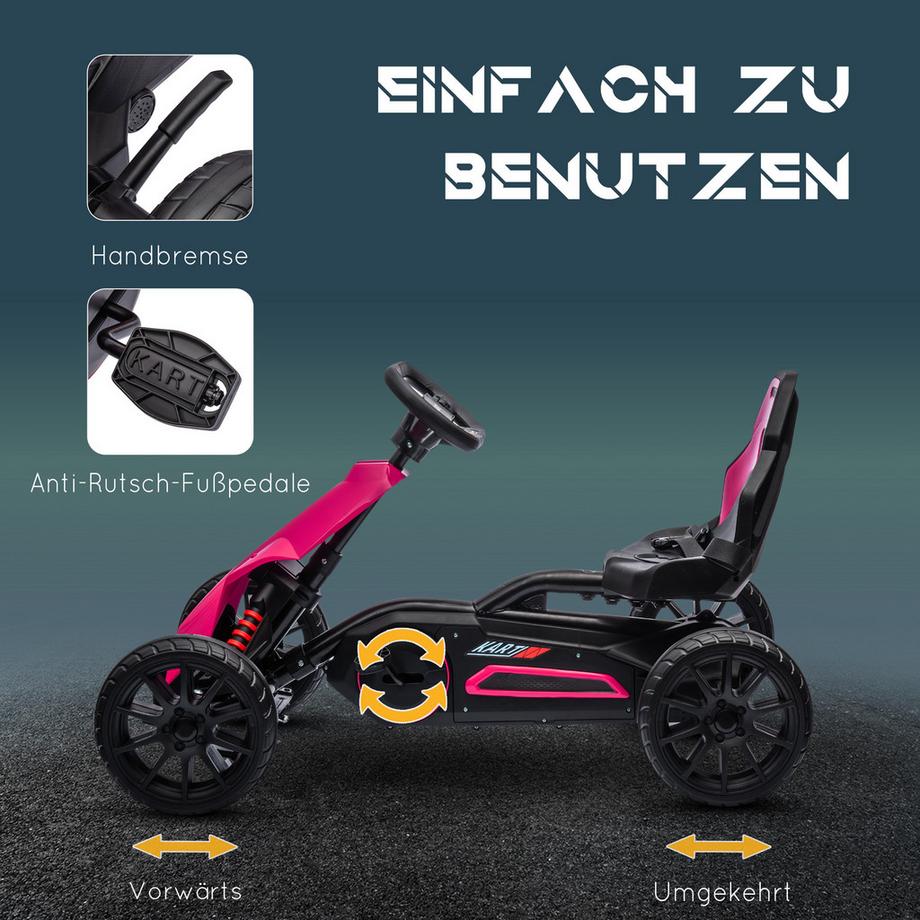 HOMCOM  Kinder Go Kart Tretauto 
