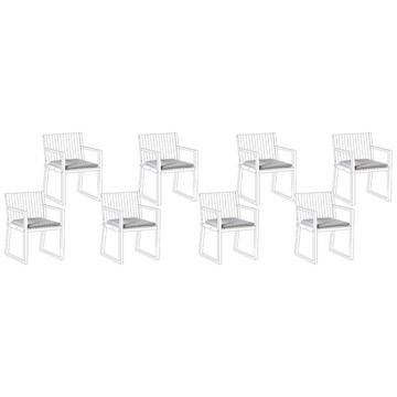 Lot de 8 coussins pour chaises de jardin en Lin synthétique Moderne SASSARI PREMIUM