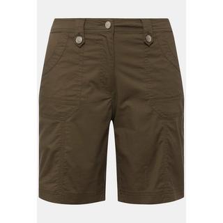 Ulla Popken  Cargo-Bermuda, Komfortbund, 4-Pocket-Schnitt 